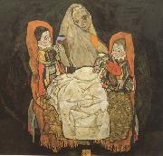 Egon Schiele Mother with Two Chilren III (mk12) china oil painting reproduction